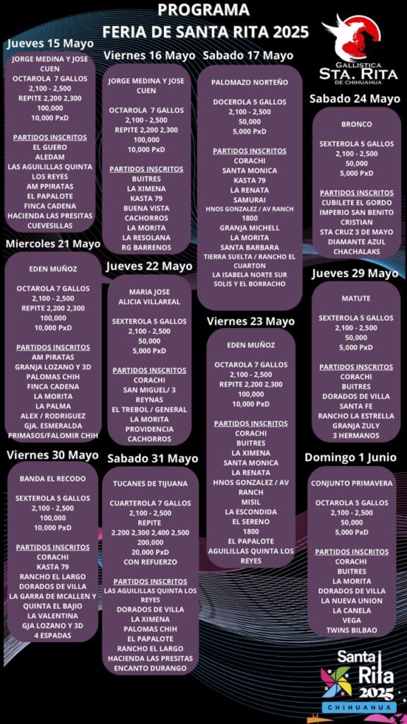 torneo de gallos feria santa rita 2025